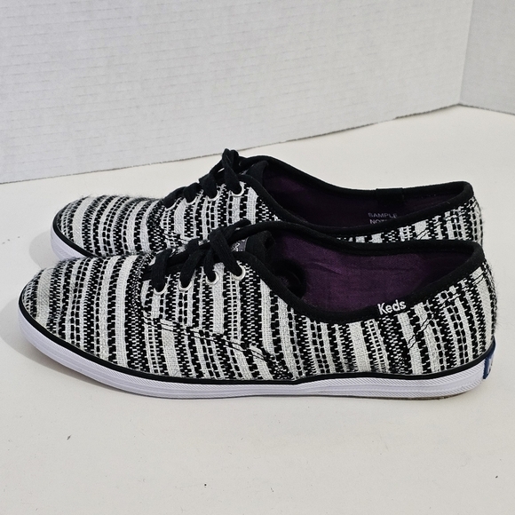 Keds Women's Champion Metallic Woven Stripe Fashion Sneaker - Picture 3 of 9